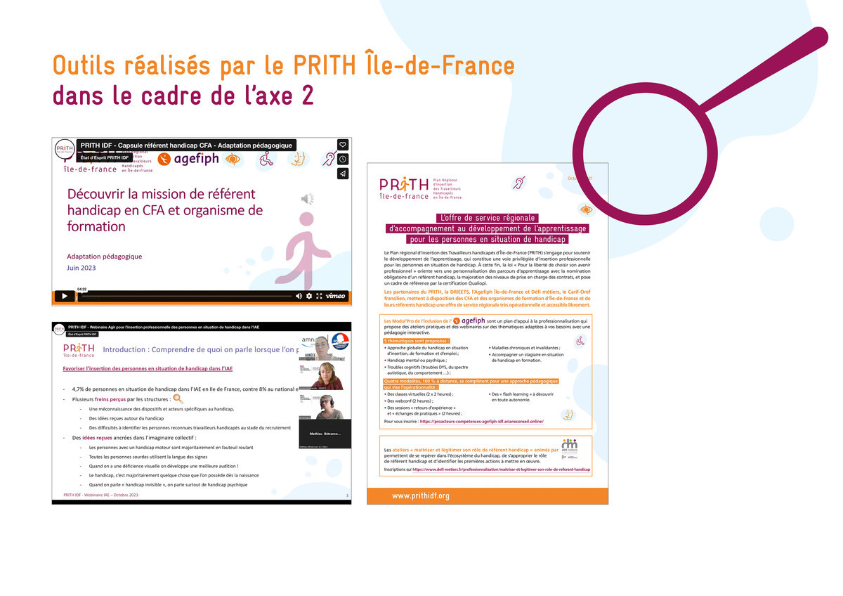 Outils réalisés par le PRITH Île-de-France dans le cadre de l'axe 2 Outils réalisés par le PRITH Île-de-France dans le cadre de l'axe 2