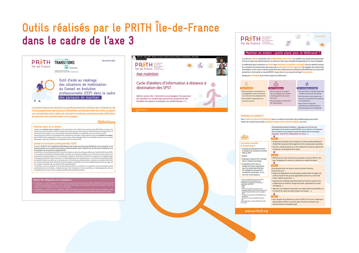 Outils réalisés par le PRITH Île-de-France dans le cadre de l'axe 3 Outils réalisés par le PRITH Île-de-France dans le cadre de l'axe 3
